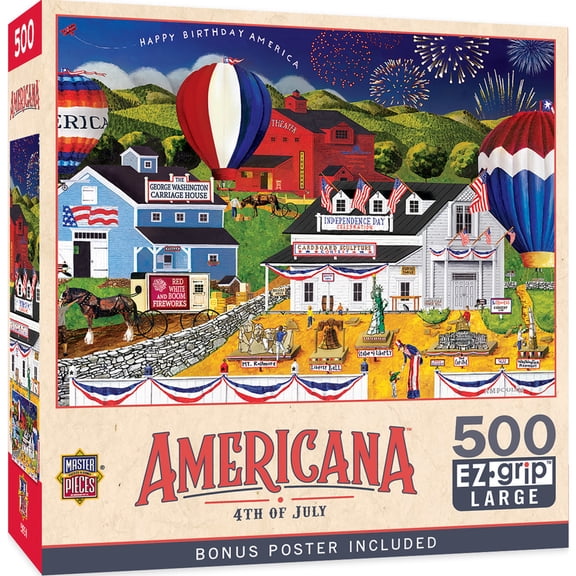 MasterPieces 500 Piece EZ Grip Jigsaw Puzzle - 4th of July - 19.25"x26.75"