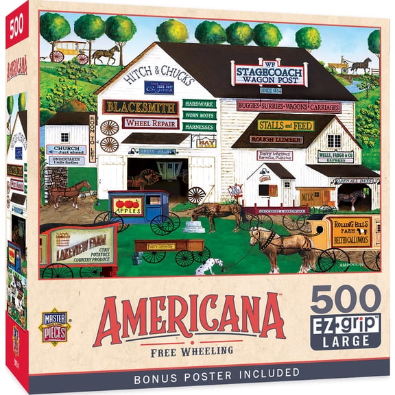 MasterPieces 500 Piece EZ Grip Puzzle - Free Wheeling - 19.25"x26.75"