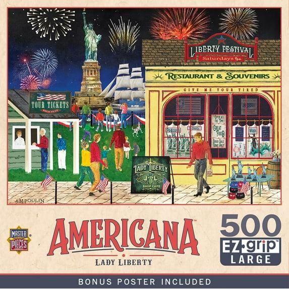 MasterPieces 500 Piece EZ Grip Puzzle - Lady Liberty - 19.25"x26.75"