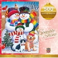 thumbnail image 1 of MasterPieces 500 Piece Glitter Christmas Jigsaw Puzzle - Family Portrait, 1 of 6