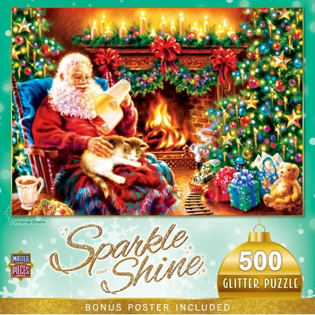MasterPieces 500 Piece Glitter Jigsaw Puzzle - Christmas Dreams