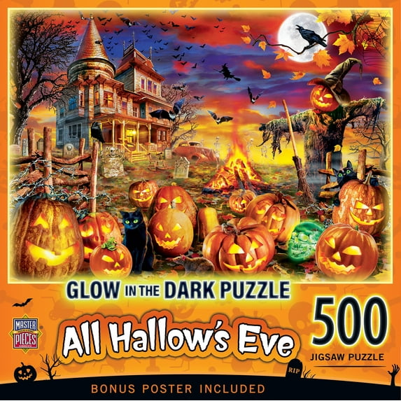 MasterPieces 500 Piece Glow in the Dark Halloween Puzzle - All Hallows Eve