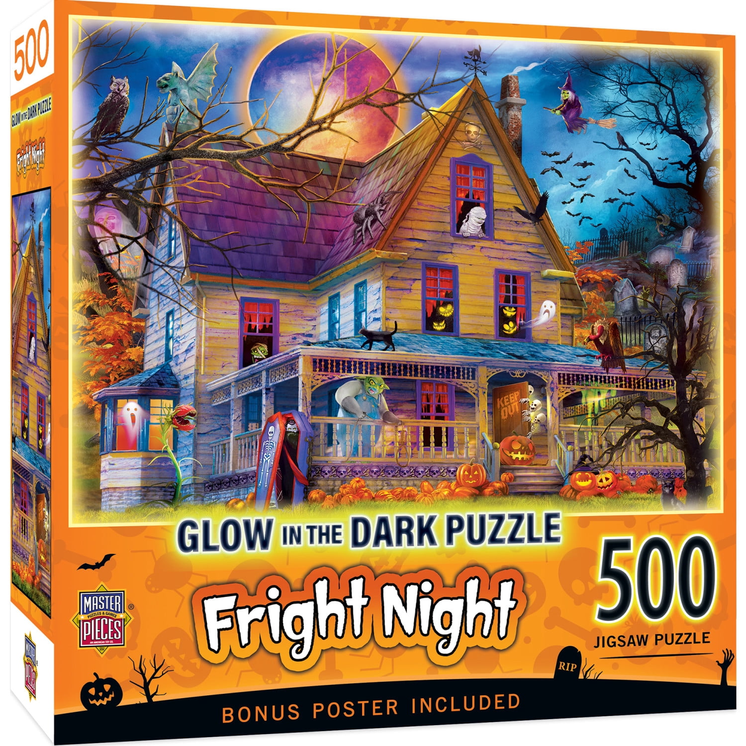 MasterPieces 500 Piece Glow in the Dark Halloween Puzzle - Fright