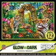 thumbnail image 1 of MasterPieces - 500 Piece Jigsaw Puzzle, Glows in the Dark, Hidden Images, A Watchful Eye, Fun for Adults, Family, Kids, 15" x 21", 1 of 7