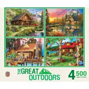 MasterPieces 500 Piece Jigsaw Puzzle - Great Outdoors 4-Pack - 14"x19"