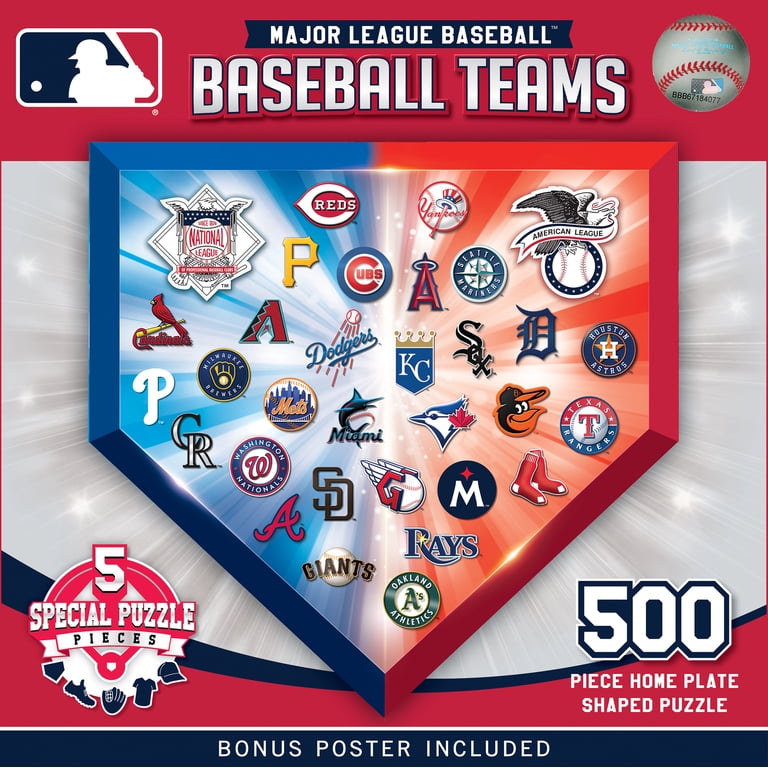 MasterPieces MLB Baseball Sports 500 Piece Home Plate Shaped