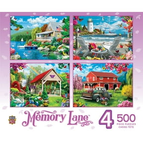 MasterPieces 500 Piece Jigsaw Puzzle Set - Memory Lane Scenic 4-Pack - Alan Giana Artwork