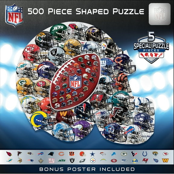 MasterPieces 500 Piece Jigsaw Puzzle - NFL Helmet Shaped - 25"x22"