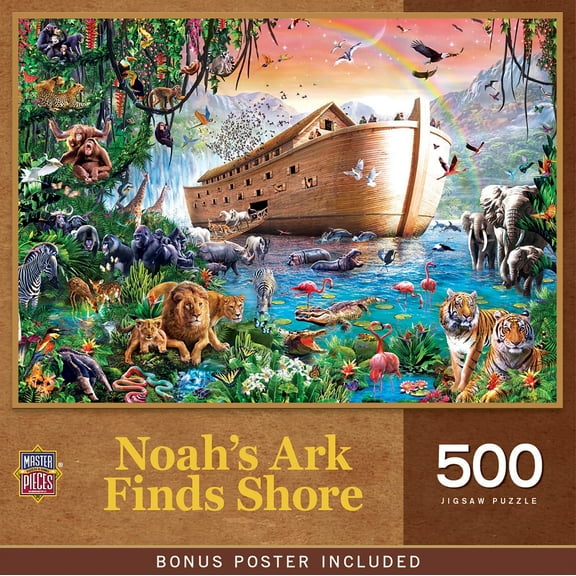 MasterPieces 500 Piece Jigsaw Puzzle - Noah's Ark Finds Shore - 15"x21"