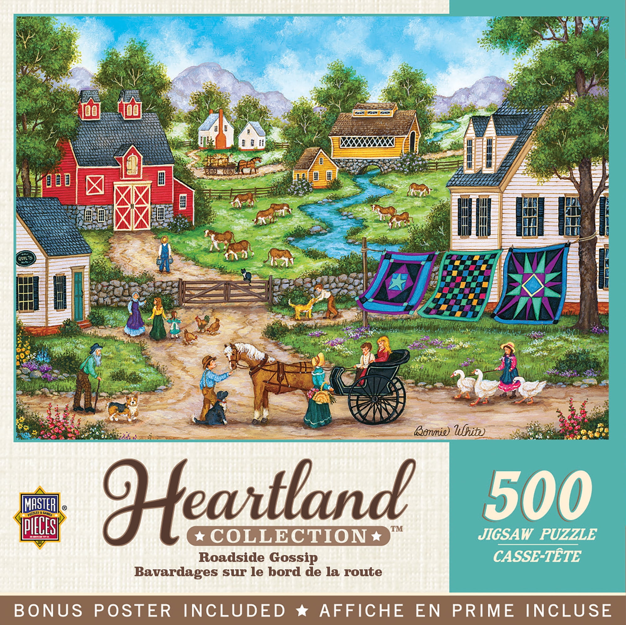 MasterPieces 500 Piece Jigsaw Puzzle for Adults - Roadside Gossip - 15"x21"