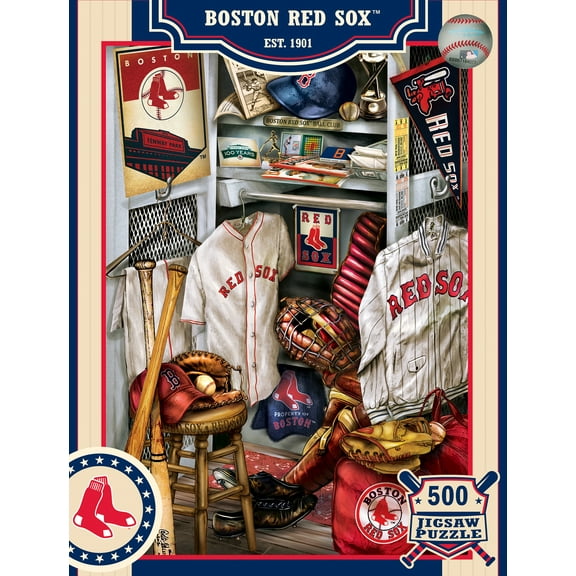 MasterPieces Boston Red Sox 500 Piece Puzzle - Locker Room MLB Jigsaw for Adults