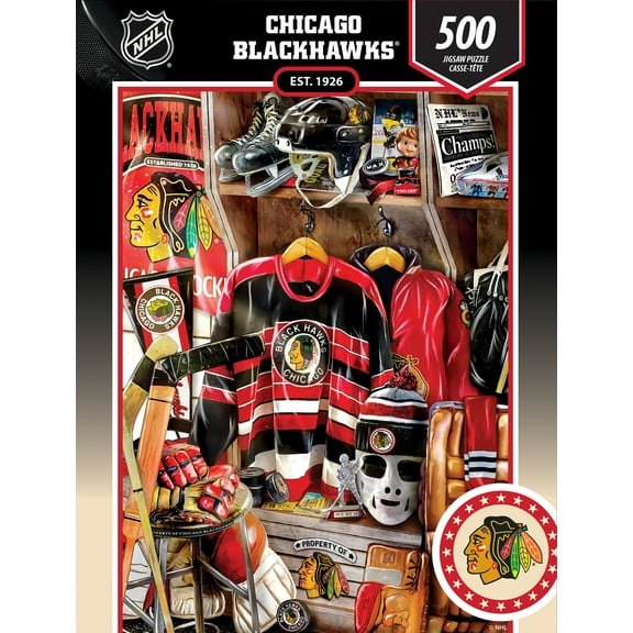 MasterPieces 500 Piece Puzzle - Chicago Blackhawks Locker Room - 15"x21"