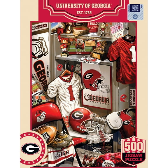 MasterPieces 500 Piece Puzzle - Georgia Bulldogs Locker Room - 15"x21"