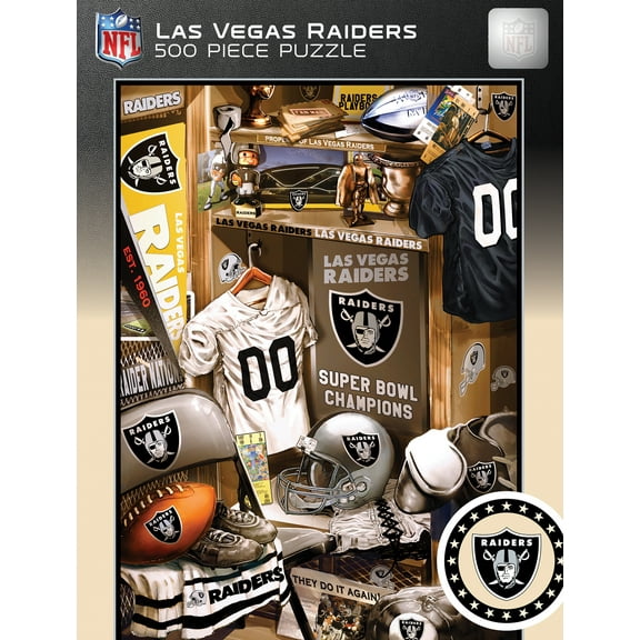 MasterPieces 500 Piece Puzzle - Las Vegas Raiders Locker Room - 15"x21"