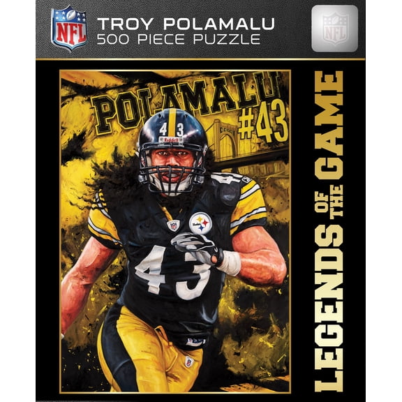 MasterPieces 500 Piece Puzzle - Legends of the Game - Pittsburgh Steelers - Troy Polamalu