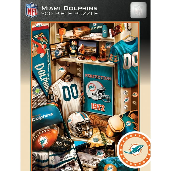 MasterPieces 500 Piece Puzzle - Miami Dolphins Locker Room - 15"x21"