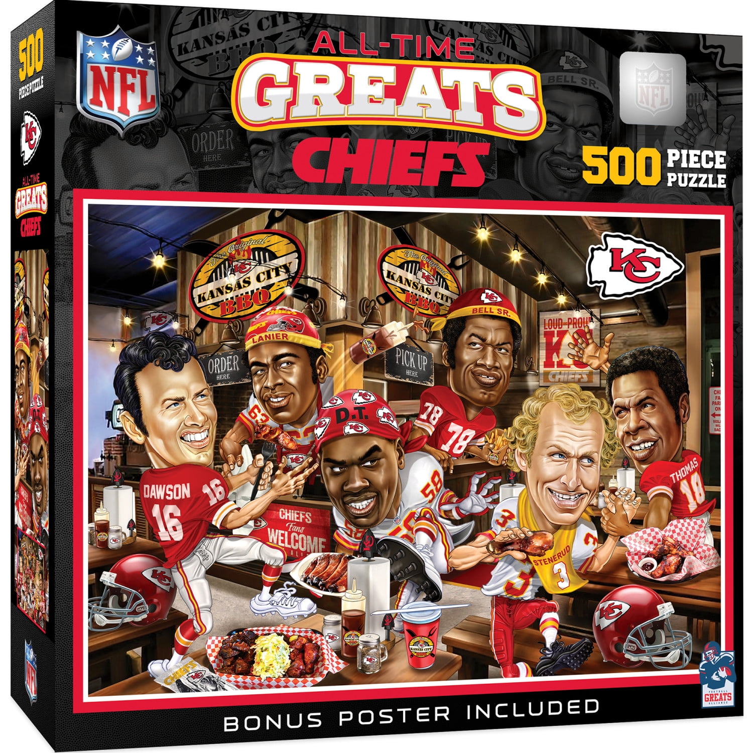 MasterPieces 500pc NFL Kansas City Chiefs All-Time Greats Jigsaw