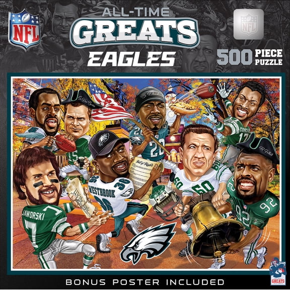 MasterPieces 500 Piece Puzzle - NFL Philadelphia Eagles All-Time Greats