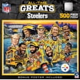 thumbnail image 1 of MasterPieces 500 Piece Puzzle - NFL Pittsburgh Steelers All-Time Greats, 1 of 6