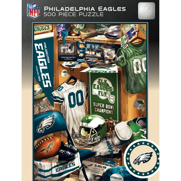 MasterPieces Philadelphia Eagles Locker Room Jigsaw Puzzle 500 Pieces for Adults NFL Fan
