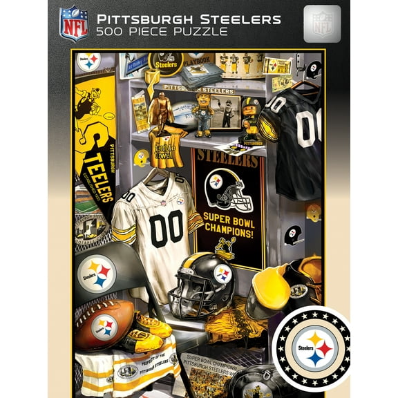 MasterPieces 500 Piece Puzzle - Pittsburgh Steelers Locker Room - 15"x21"