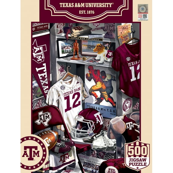 MasterPieces 500 Piece Puzzle - Texas A&M Aggies Locker Room - 15"x21"
