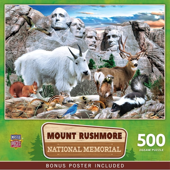 MasterPieces 500 Pieces Jigsaw Puzzle  - Mount Rushmore Memorial - 15"x21"