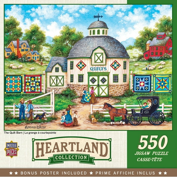 MasterPieces 550 Piece Jigsaw Puzzle for Adults - The Quilt Barn - 18"x24"
