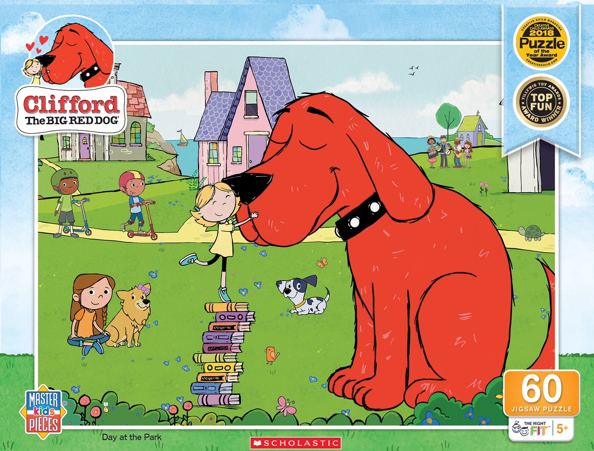 MasterPieces 60 Piece Jigsaw Puzzle - Clifford Day at the Park - 19"x14"