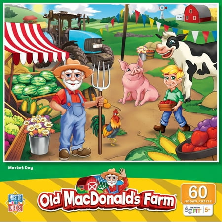MasterPieces 60 Piece Jigsaw Puzzle - Old MacDonald's Farm Market Day
