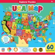 MasterPieces 60 Piece Jigsaw Puzzle for Kids - USA Map - 16.5"x12.75"