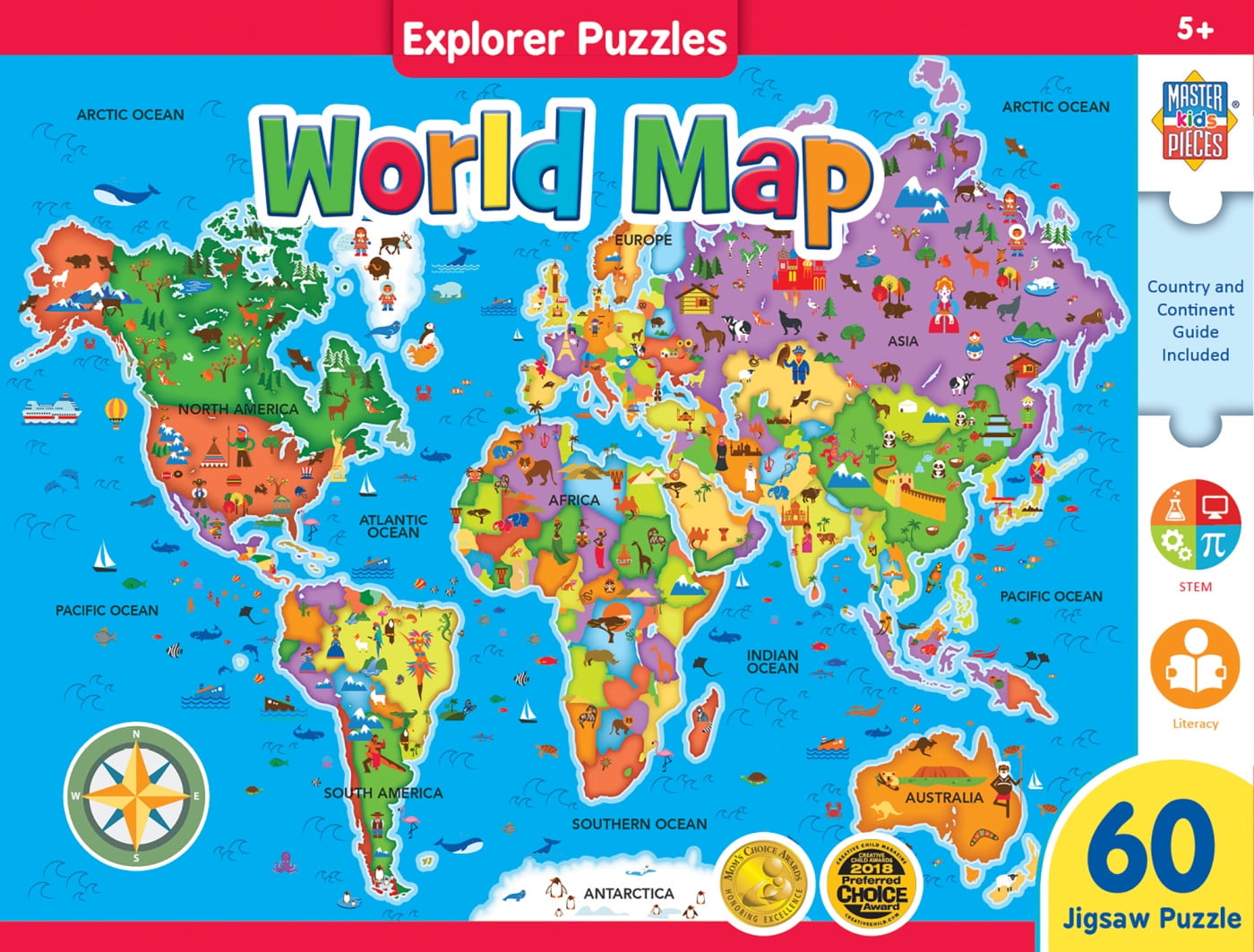World map puzzle 2000 pieces MAPS IN MINUTES - Games buy now in