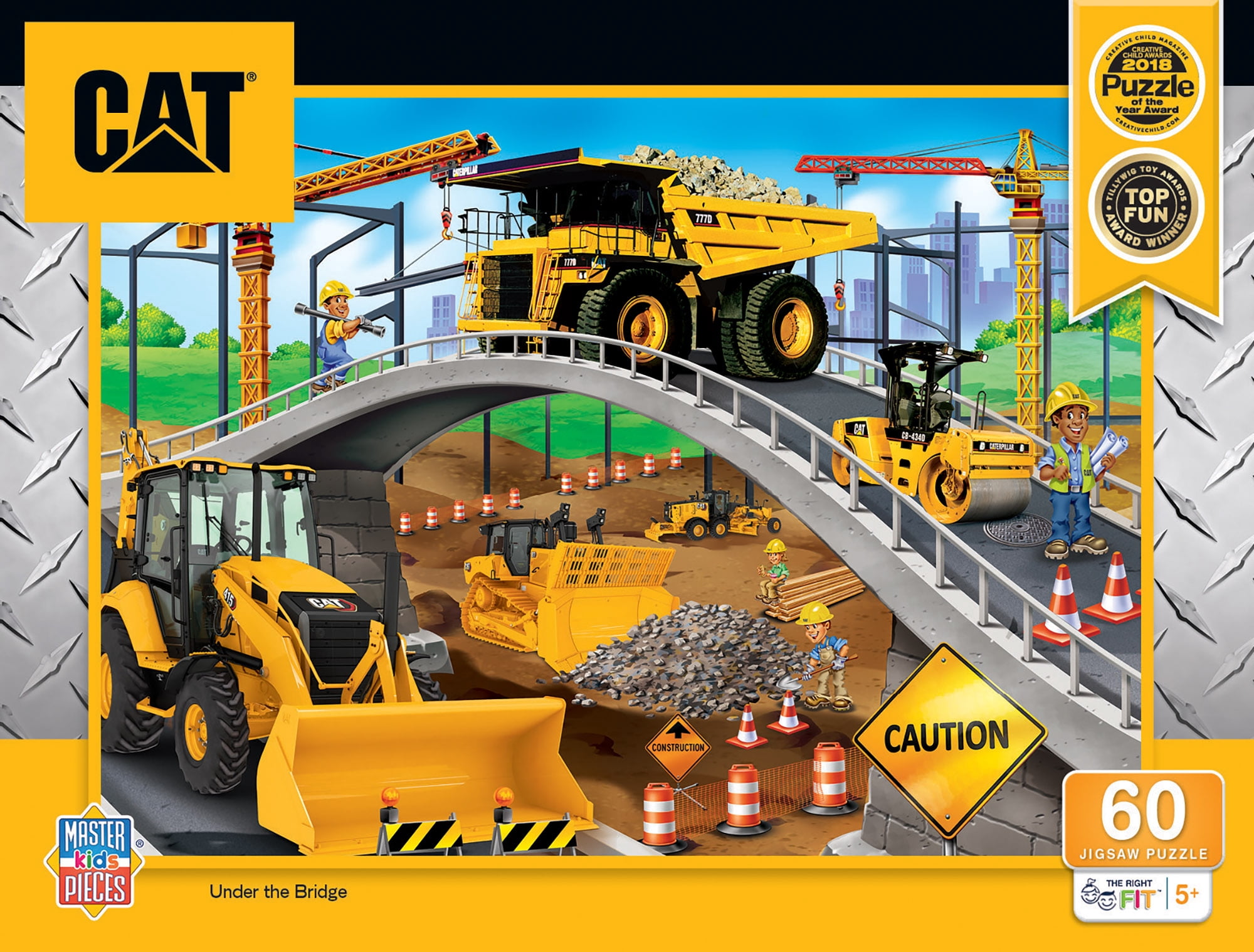 MasterPieces 60 Piece Kids Jigsaw Puzzle - CAT Under the Bridge - 14 ...