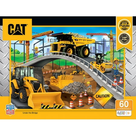 MasterPieces 60 Piece Kids Jigsaw Puzzle - CAT Under the Bridge - 14"x19"