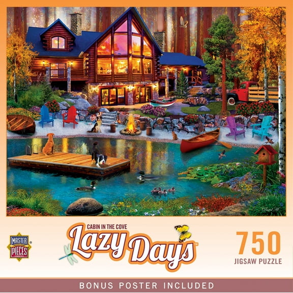 MasterPieces 750 Piece Jigsaw Puzzle - Cabin in The Cove - 18"x24"