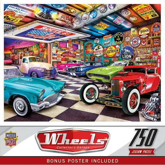 MasterPieces 750 Piece Jigsaw Puzzle - Collector's Garage - 18"x24"
