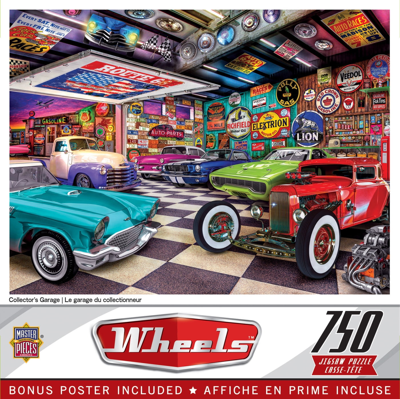 Masterpieces Wheels - Collector's Garage 750 Piece Jigsaw Puzzle