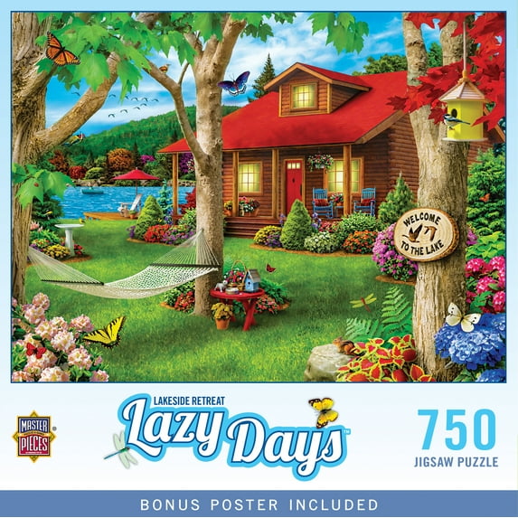 MasterPieces 750 Piece Jigsaw Puzzle - Lakeside Retreat - 18"x24"