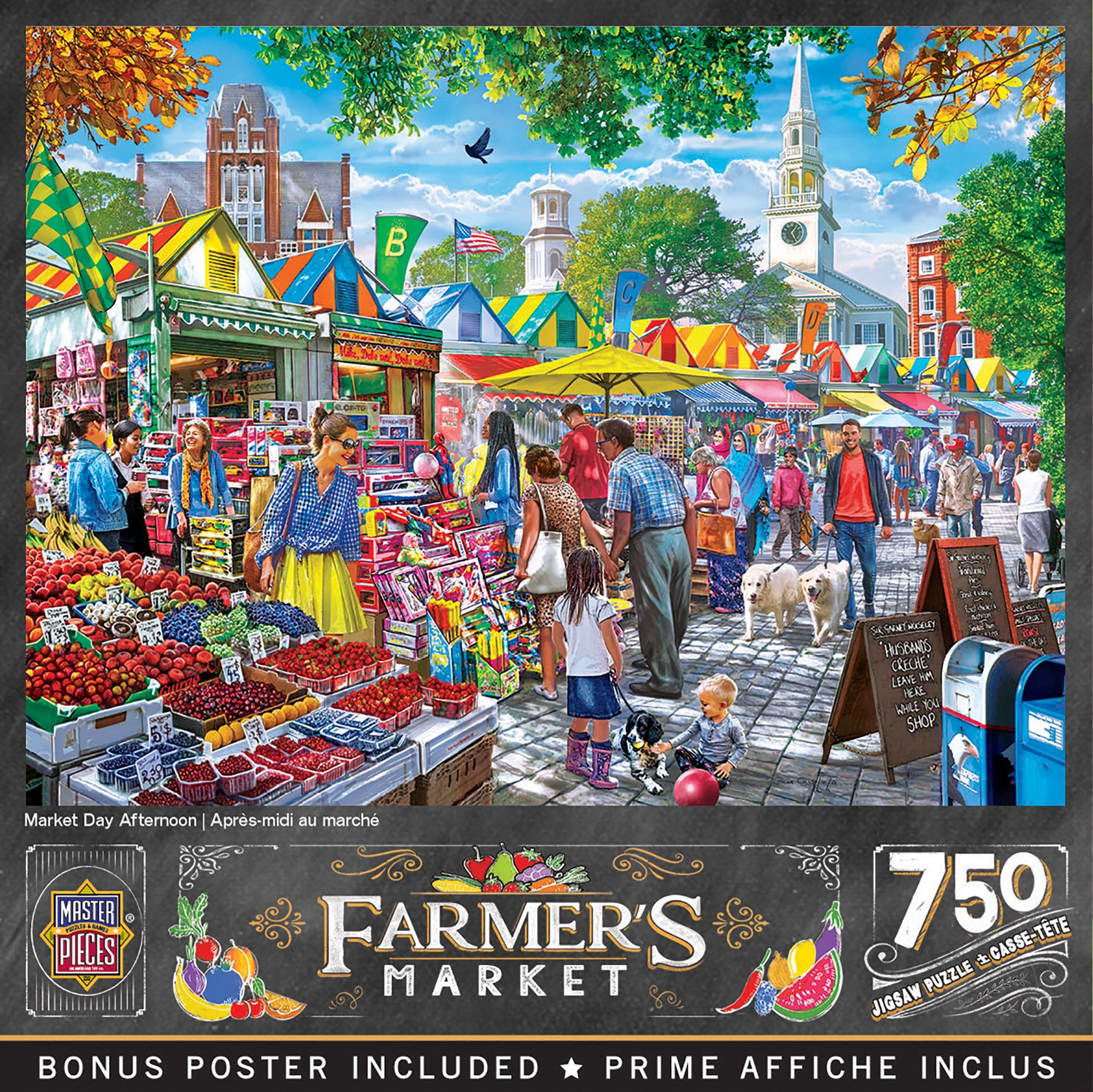 MasterPieces 750 Piece Jigsaw Puzzle Market Day Afternoon 18"x24