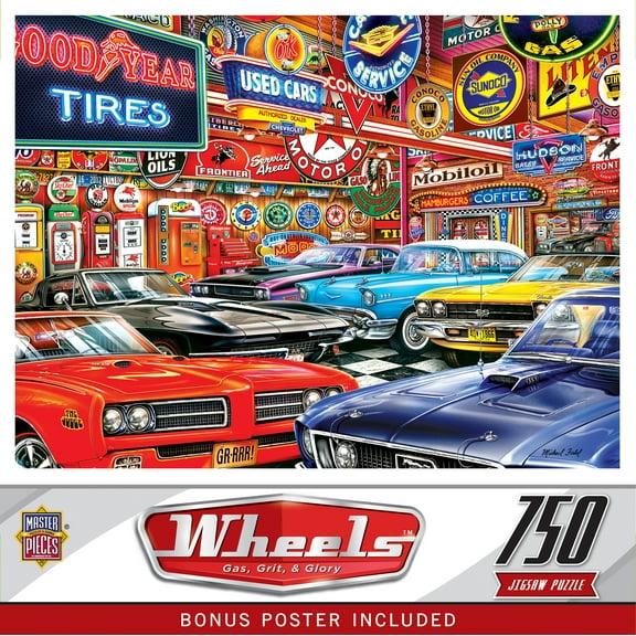 MasterPieces 750 Piece Jigsaw Puzzle for Adults - Gas, Grit & Glory - 18"x24"