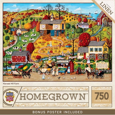 MasterPieces 750 Piece Jigsaw Puzzle for Adults - Harvest Hill Farm - Relaxing Countryside