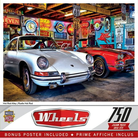 MasterPieces 750 Piece Jigsaw Puzzle for Adults - Hot Rod Alley - 18"x24"