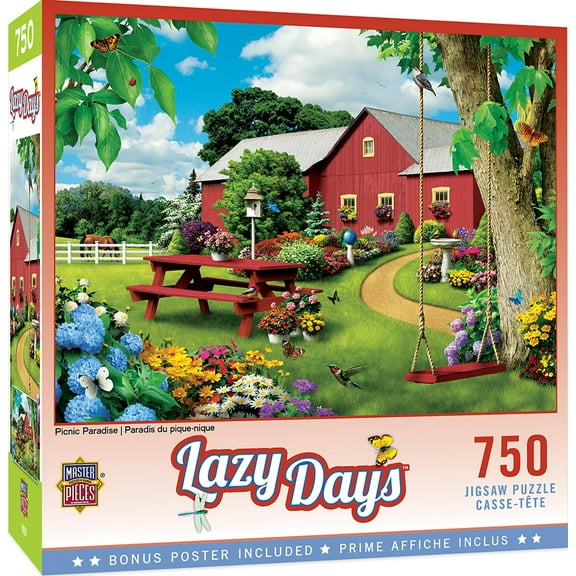 MasterPieces 750 Piece Jigsaw Puzzle for Adults - Picnic Paradise - 18"x24"