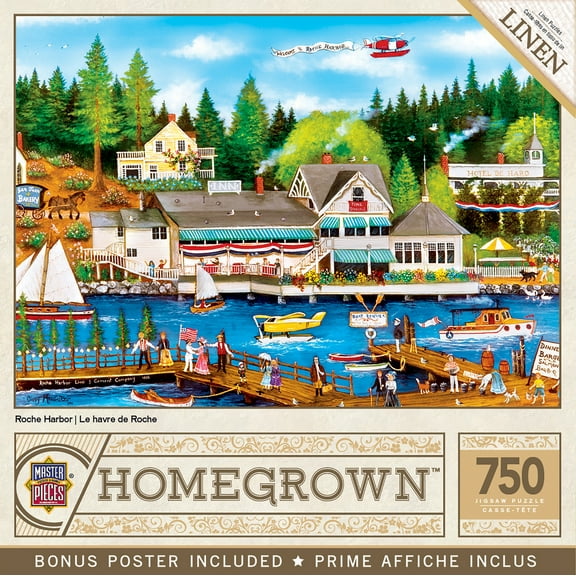 MasterPieces Homegrown Roche Harbor 750 Piece Jigsaw Puzzle for Adults - Fresh Flowers Linen