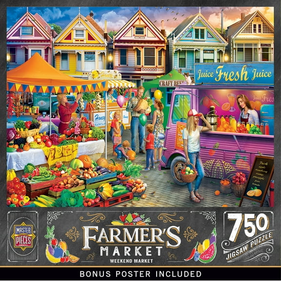 MasterPieces 750 Piece Jigsaw Puzzle for Adults - Weekend Market - 18"x24"