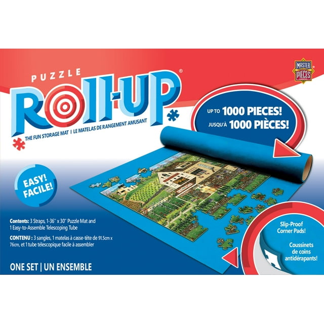 MasterPieces Accessories - Jigsaw Puzzle Roll-Up Mat & Stow Box - 36"x30"
