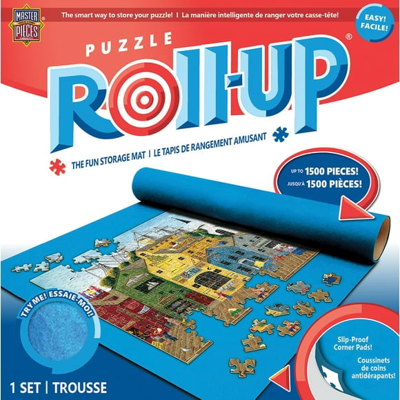 MasterPieces Accessories - Jigsaw Puzzle Roll-Up Mat & Stow Box, 42"x24"