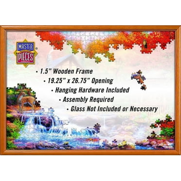 MasterPieces Natural Wood Jigsaw Puzzle Frame for 1000 Piece Puzzles 19.25"x26.75"