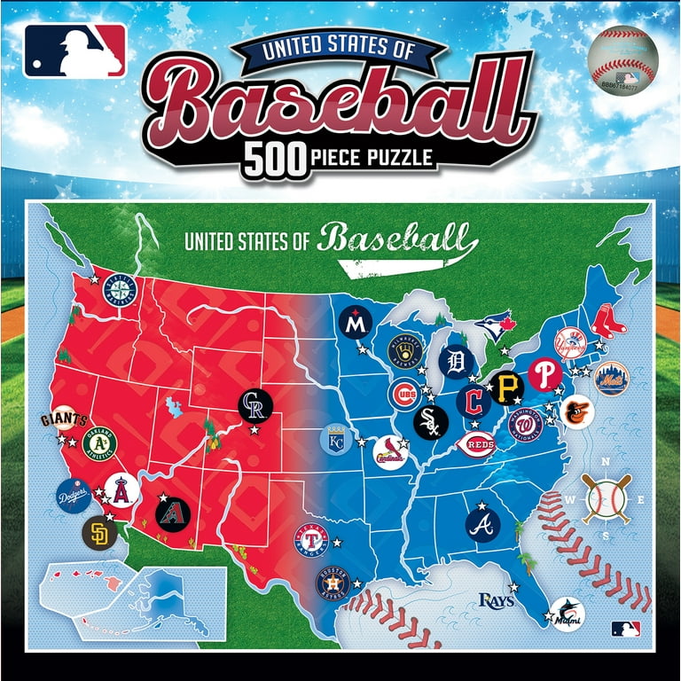 MasterPieces MLB - Iconic Baseball Sports League Map, 500 Piece