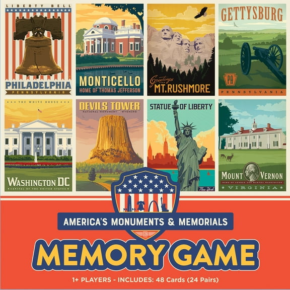 MasterPieces America's Monuments & Memorials Memory Matching Game for Adult